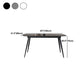 Black Metal Frame Industrial Rectangle Dining Table Sintered Stone Table for Home Clearhalo 'Dining Tables & Seating' 'Dining Tables' 'dining_table' 'furn' 'furn_dining_table' 'Furniture' 'Kitchen & Dining Furniture' 1200x1200_bbb9301f-479b-4b9c-ac78-36e48c0ee4f9