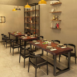 Industrial Dinning Table with Wood Rectangle Dining Table for Kitchen Clearhalo 'Dining Tables & Seating' 'Dining Tables' 'dining_table' 'furn' 'furn_dining_table' 'Furniture' 'Kitchen & Dining Furniture' 1200x1200_bbb95c9c-67f9-4fad-8748-d10a1b838660