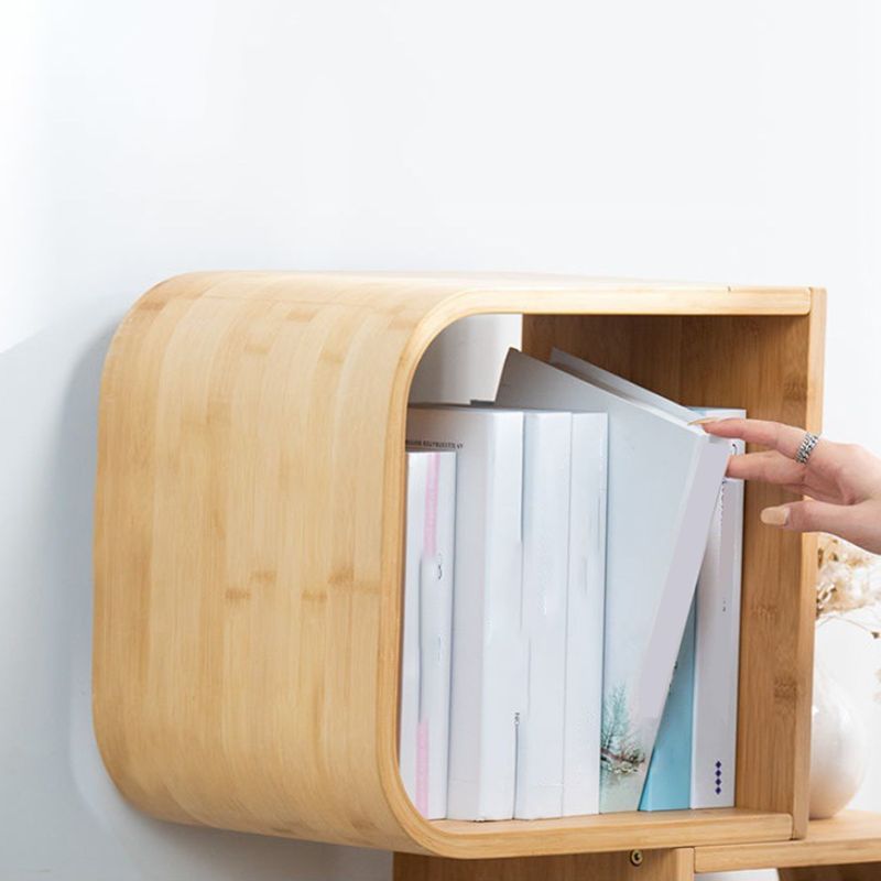 Modern Bamboo Bookcase Natural Open Back Standard Bookshelf with Shelves Clearhalo 'Bookcases' 'furn' 'furn_bookcases' 'Furniture' 'Office Furniture' 1200x1200_bbb97bc7-bb50-40c8-bfb0-713c3ff5f060