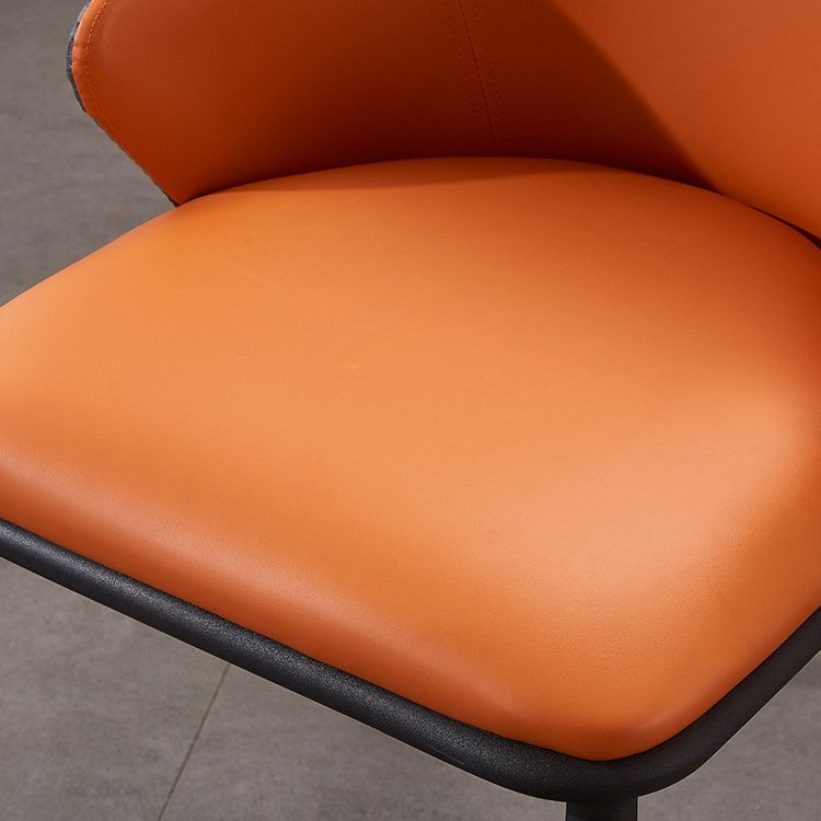 Modern Leather Dining Side Chairs Indoor Upholstered Arm Chair with Black Legs Clearhalo ' kitchen&dining_furn' 'Dining Chairs' 'Dining Tables & Seating' 'dining_chair' 'furn' 'furn_dining_chair' 'Furniture' 'furniture_dining_chair' 'Kitchen & Dining Furniture' 'kitchen' 1200x1200_bbb9a5af-de31-4d73-98e3-9441294ca873