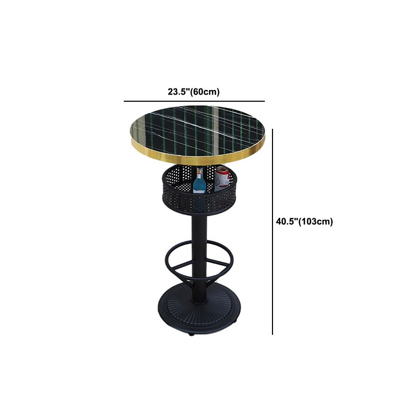 Industrial Wood Top Bistro Table Matte Finish Bar Table for Small Places Clearhalo 'Bar Furniture' 'Bar Tables' 'bar_tables' 'furn' 'furn_bar_tables' 'Furniture' 'Kitchen & Dining Furniture' 1200x1200_bbba4896-de50-49e7-bbd6-81b35e5ffb1f