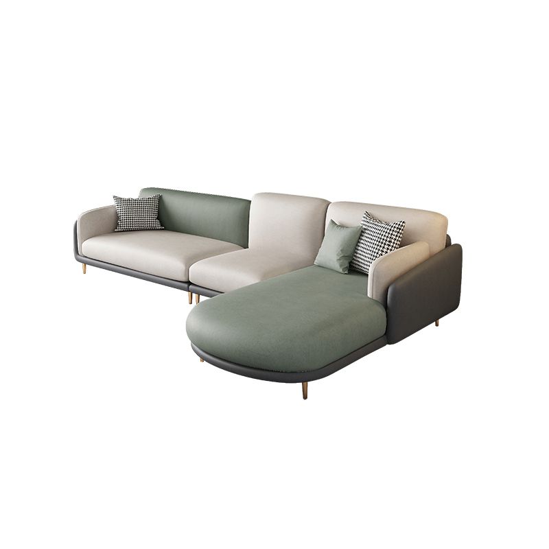 Ultra-Modern Pillow Top Arm Sofa Green and White Couch for Apartment Clearhalo 'furn' 'furn_sofas' 'Furniture' 'furniture_sofas' 'Living Room Furniture' 'Sofa' 'sofas' 1200x1200_bbbb22e5-8f40-40ed-83e4-b3b0e30f99f0