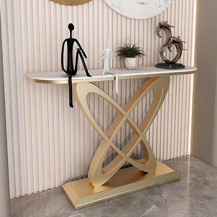 Zeitgenössischer Konsolentisch Antikes Finish -Konsolen -Sofa in Stein