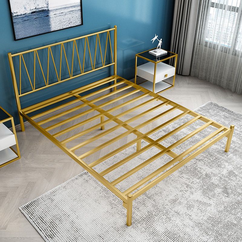 Metal Open-Frame Bed Minimalist Mattress Included Standard Bed Clearhalo 'Bedroom Furniture' 'Beds' 'furn' 'furn_beds' 'Furniture' 1200x1200_bbbbb902-5caf-4ccc-9f68-4b906410ccf5