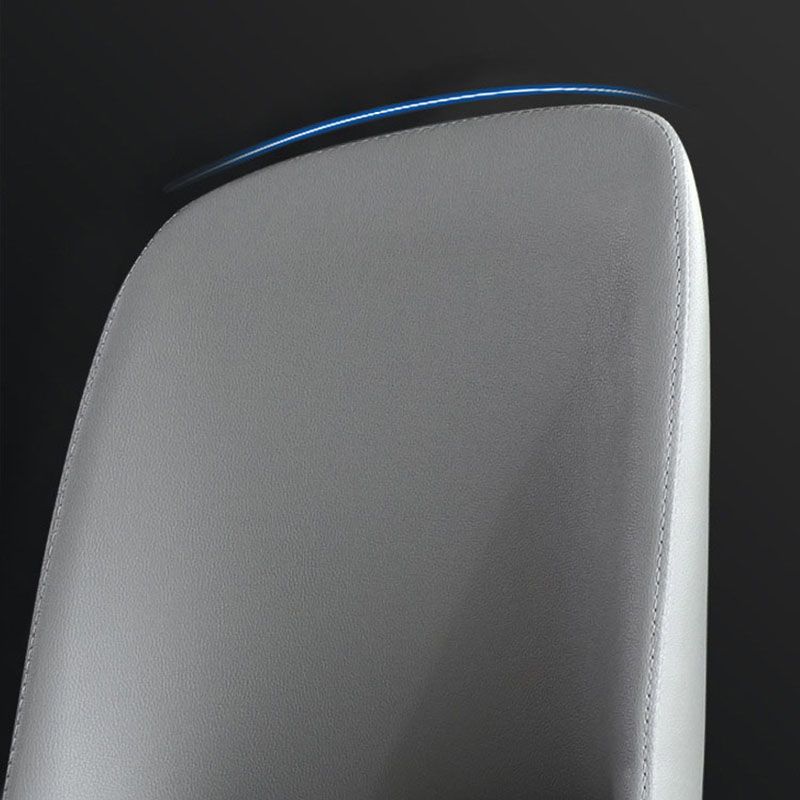 Contemporary Dining Armless Chair Matte Finish Leather Curved Parsons Chair Clearhalo ' kitchen&dining_furn' 'Dining Chairs' 'Dining Tables & Seating' 'dining_chair' 'furn' 'furn_dining_chair' 'Furniture' 'furniture_dining_chair' 'Kitchen & Dining Furniture' 'kitchen' 1200x1200_bbbbbabc-9ea7-4a4d-a8fa-52ddea0d4a9f