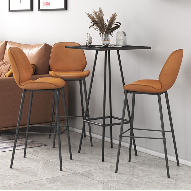 Industrial Style Iron Bar Table Square Top Indoor 4 Legs Bistro Table - 23"W x 41"H Clearhalo 'Bar Furniture' 'Bar Tables' 'bar_tables' 'furn' 'furn_bar_tables' 'Furniture' 'furniture_bar_tables' 'Kitchen & Dining Furniture' 'kitchen&dining_furn' 'kitchen' 1200x1200_bbbbc630-d6d2-4501-9a1b-2c365ef9e5c9