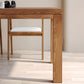 Mesa de comedor moderna de madera maciza, mesa de comedor de 4 patas para comedor