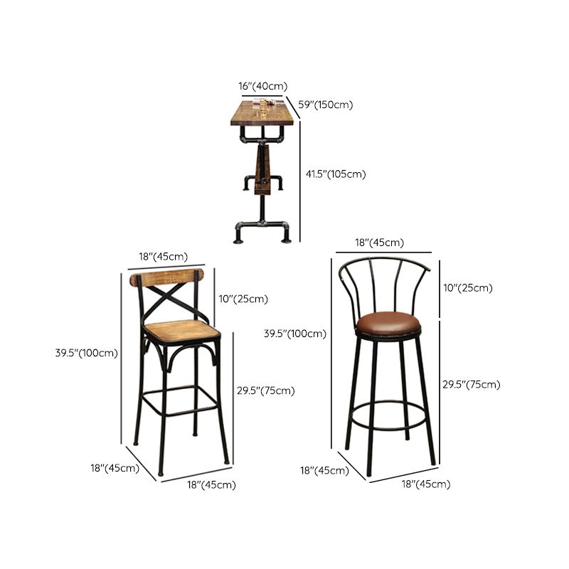 1/4/7 Pieces Pub Dining Set Rectangular Counter Height Pub Set Clearhalo 'Bar Furniture' 'furn' 'furn_home_bar_bar_sets' 'Furniture' 'Home Bars & Bar Sets' 'home_bar_bar_sets' 'Kitchen & Dining Furniture' 1200x1200_bbbd00c1-348e-4020-9850-47b19edc7272