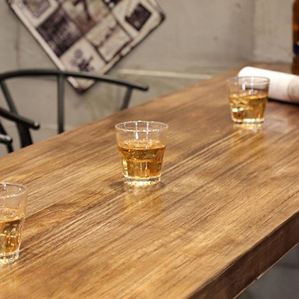 Tavolo da bar per barra top in legno rettangolare tavolo da barra industriale con base di cavalletto