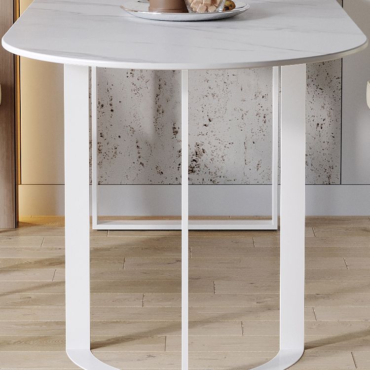 Contemporary Dining Table Sintered Stone Table with Sled Base for Dining Clearhalo ' dining_table' 'Dining Tables & Seating' 'Dining Tables' 'furn' 'furn_dining_table' 'Furniture' 'furniture_dining_table' 'Kitchen & Dining Furniture' 'kitchen&dining_furn' 'kitchen' 'kitchen_dining_table' 1200x1200_bbbdb770-ba84-4468-be43-f6558eb72c59