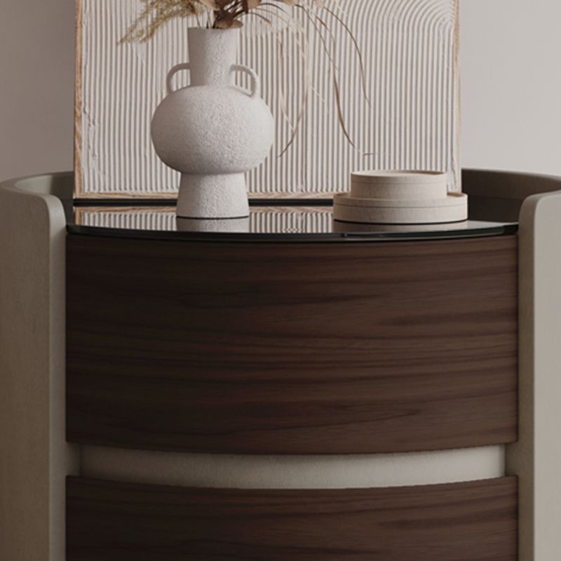 引き出し付きの現代的なベッドサイドキャビネットアンティーク仕上げナイトスタンド