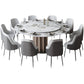 Round Pedestal Dining Table Traditional Luxury Furniture with Turntable Clearhalo 'Dining Tables & Seating' 'Dining Tables' 'dining_table' 'furn' 'furn_dining_table' 'Furniture' 'Kitchen & Dining Furniture' 1200x1200_bbbeb5f5-d3d3-4201-8901-3c277a9b6a74