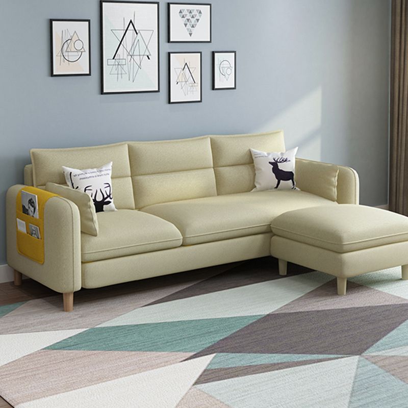 Living Room Contemporary Sewn Pillow Back Pillow Top Arm Sofa