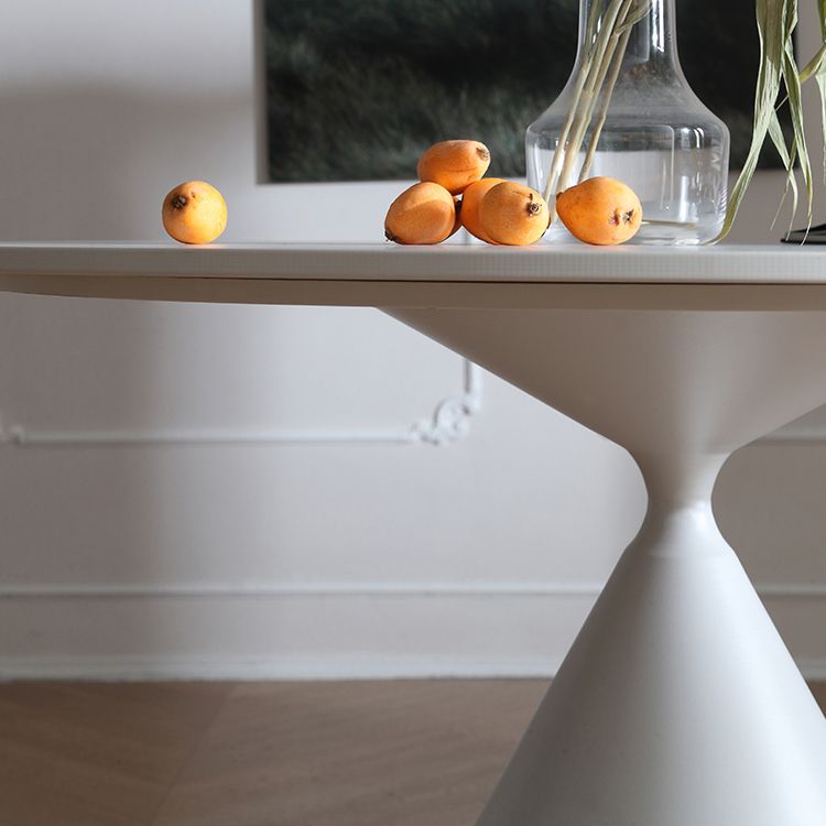 Contemporary Style Dining Table Stone Round Table with Pedestal Base Clearhalo 'Dining Tables & Seating' 'Dining Tables' 'dining_table' 'furn' 'furn_dining_table' 'Furniture' 'Kitchen & Dining Furniture' 1200x1200_bbc08d53-f57a-49ea-bc7a-d0df4cbd715d