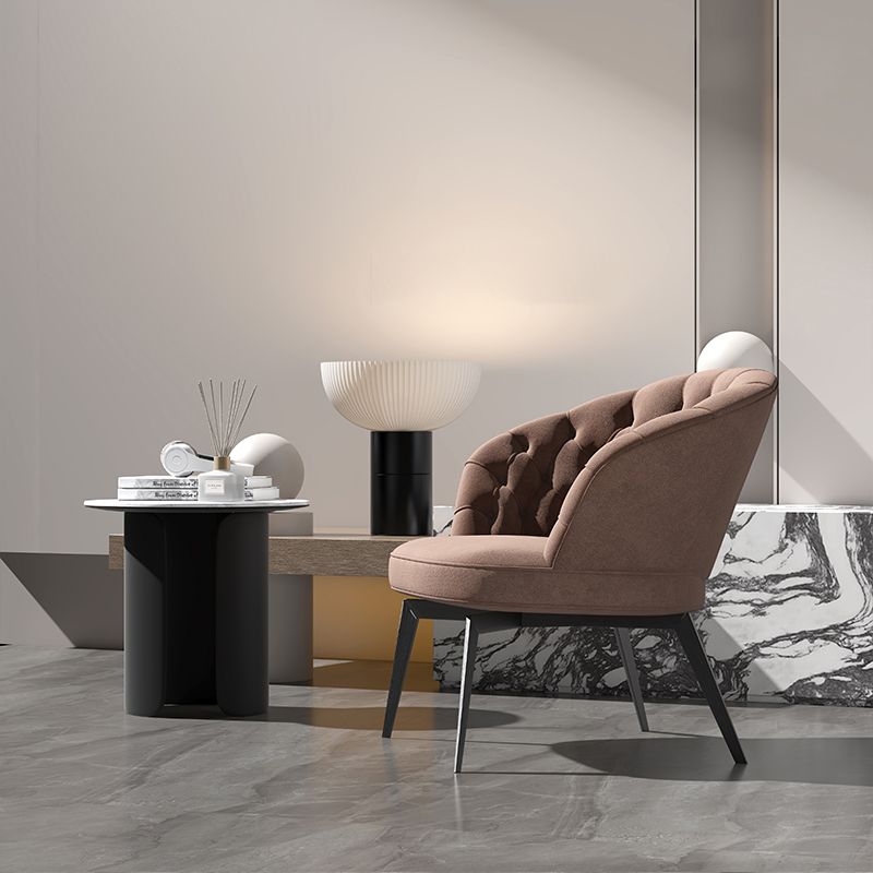 Industrial Brown Armless Chair Tufted Back Basic Four Legs Side Chair Clearhalo 'Accent Chairs' 'accent_chairs' 'Chairs & Seating' 'furn' 'furn_accent_chairs' 'Furniture' 'Living Room Furniture' 1200x1200_bbc09bfd-5caa-4816-8a9e-4fa1cb0f1c8c