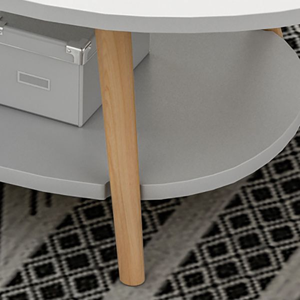 Minimalistic Single Coffee Table Wood Contemporary Cocktail Table with Shelf Clearhalo 'Coffee & Accent Tables' 'Coffee Tables' 'coffee_tables' 'furn' 'furn_coffee_tables' 'Furniture' 'Living Room Furniture' 1200x1200_bbc0d029-d666-48af-8380-7eac3783f81c