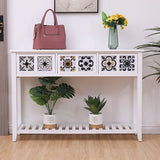 Tavolo di accento moderno della metà del secolo con cassetti per la console Hall