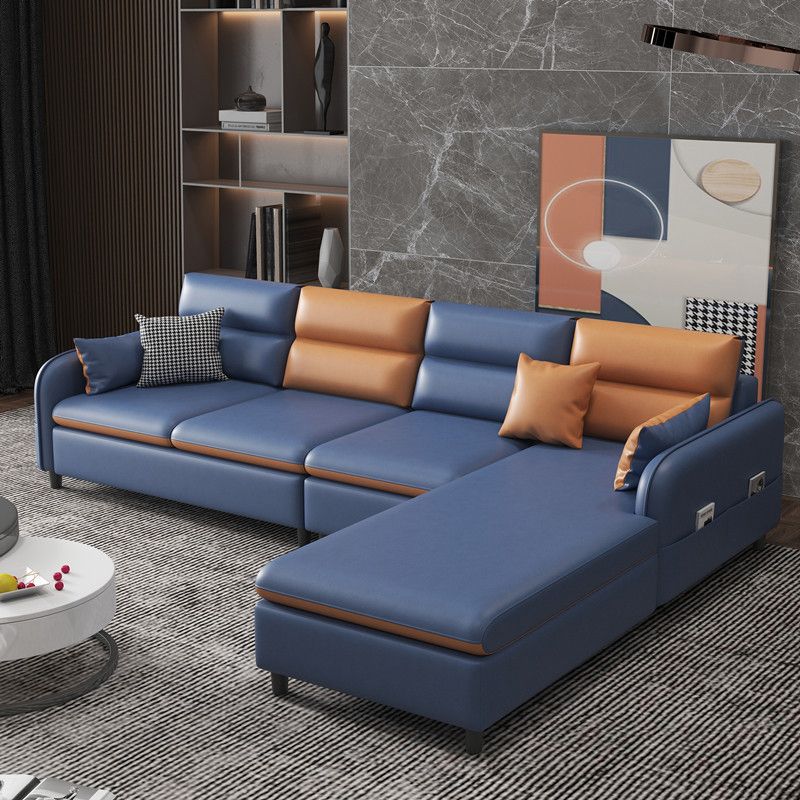 Right Hand Facing L-shape Sectional with Recessed Arm for Living Room Clearhalo 'furn' 'furn_sectionals' 'Furniture' 'furniture_sectionals' 'kitchen' 'kitchen_sectionals' 'Living Room Furniture' 'Sectionals' 1200x1200_bbc0f309-c3ec-41fe-93a6-e1a887afdbfc