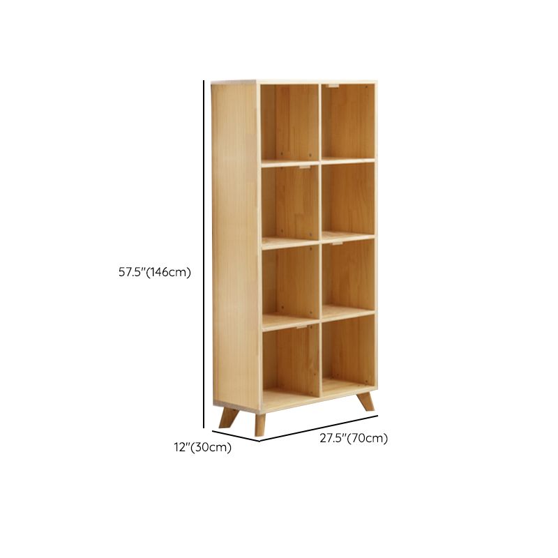 Modern Standard Wooden Bookshelf Closed Back Natural Bookcase with Shelves Clearhalo 'Bookcases' 'furn' 'furn_bookcases' 'Furniture' 'Office Furniture' 1200x1200_bbc1a7b1-cf51-4231-9007-26bc90790bfa