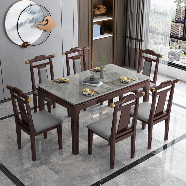 Stone Dining Room Collection Midcentury Style Rectangle 4 Legs Furniture for Home Clearhalo ' dining_table' 'Dining Tables & Seating' 'Dining Tables' 'furn' 'furn_dining_table' 'Furniture' 'furniture_dining_table' 'Kitchen & Dining Furniture' 'kitchen&dining_furn' 'kitchen' 'kitchen_dining_table' 1200x1200_bbc37dc4-5679-4957-9da5-5c9daa08559e