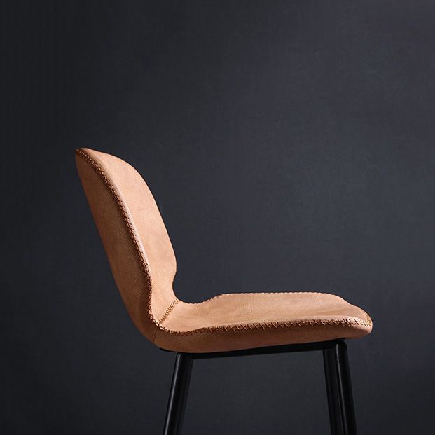 Scandinavian Matte Finish Leather Barstool Footrest Living Room Stool Clearhalo 'Bar Furniture' 'Bar Stools' 'bar_stools' 'furn' 'furn_bar_stools' 'Furniture' 'furniture_bar_stools' 'Kitchen & Dining Furniture' 1200x1200_bbc46f99-a56c-4c10-874c-a2facaea8d2e