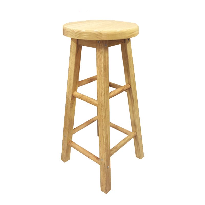Modern Armless Backless Counter Stool Wood Milk Tea Shop Bar Stool with Wooden Seat Clearhalo 'Bar Furniture' 'Bar Stools' 'bar_stools' 'furn' 'furn_bar_stools' 'furniture_bar_stools' 'Kitchen & Dining Furniture' 'kitchen&dining_furn' 'kitchen' 'kitchen_furn' Furniture' 1200x1200_bbc5bdbd-70bc-4ebf-9ca8-bd7c0de271c5