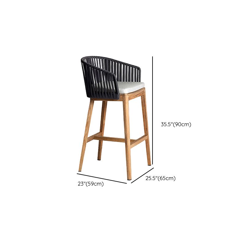 Indoor Living Room Bar Stool Upholstered Bar Stool with Footrest