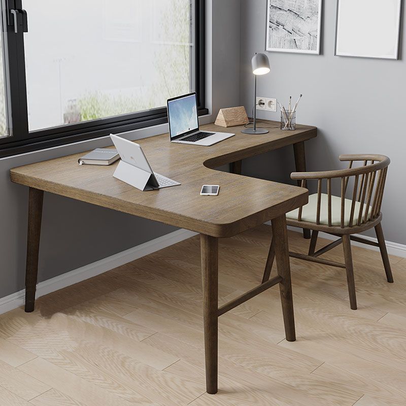 Industrial Massivholz Office Desk L-Shape Writes Desk für Schlafzimmer
