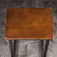 Metal Legs Bar Stool Contemporary Solid Wood Backless Bar Stool