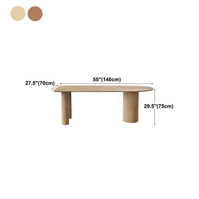 Contemporary Solid Wood Free Form Dining Table Pine Wood Top Dining Table with 3 Legs Clearhalo ' dining_table' 'Dining Tables & Seating' 'Dining Tables' 'furn' 'furn_dining_table' 'Furniture' 'furniture_dining_table' 'Kitchen & Dining Furniture' 'kitchen&dining_furn' 'kitchen' 'kitchen_dining_table' 1200x1200_bbc90cce-af8e-4183-835e-bb1fb40ca696