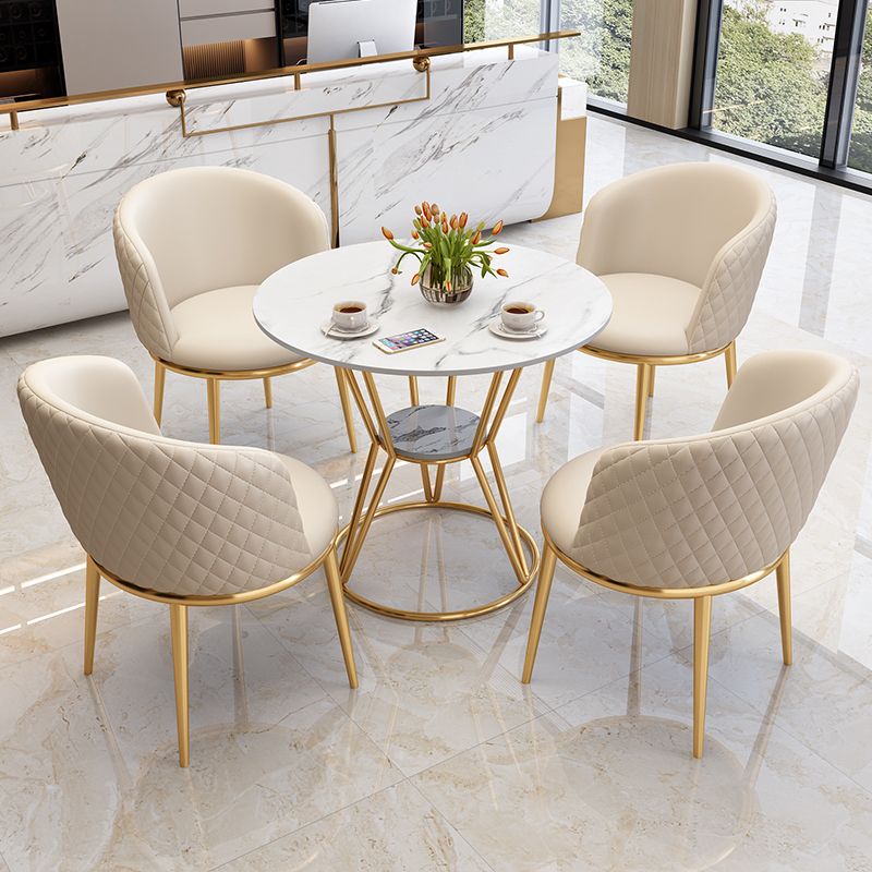 Juego de comedor de estilo moderno con sillas acolchadas 1/2/5 piezas de comedor para el hogar