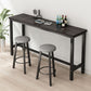 Rectangle Stone Bar Table Modern Bar Table with Trestle Base Clearhalo 'Bar Furniture' 'Bar Tables' 'bar_tables' 'furn' 'furn_bar_tables' 'Furniture' 'furniture_bar_tables' 'Kitchen & Dining Furniture' 1200x1200_bbca8a4c-7ee0-4060-86aa-8872c7d3a874
