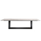 Rectangle Stone and Metal Dining table Modern Trestle Base Dining Table Clearhalo ' dining_table' 'Dining Tables & Seating' 'Dining Tables' 'furn' 'furn_dining_table' 'Furniture' 'furniture_dining_table' 'Kitchen & Dining Furniture' 'kitchen&dining_furn' 'kitchen' 'kitchen_dining_table' 1200x1200_bbcc4f44-7ab0-4e98-860b-f7cf9bfca4f5