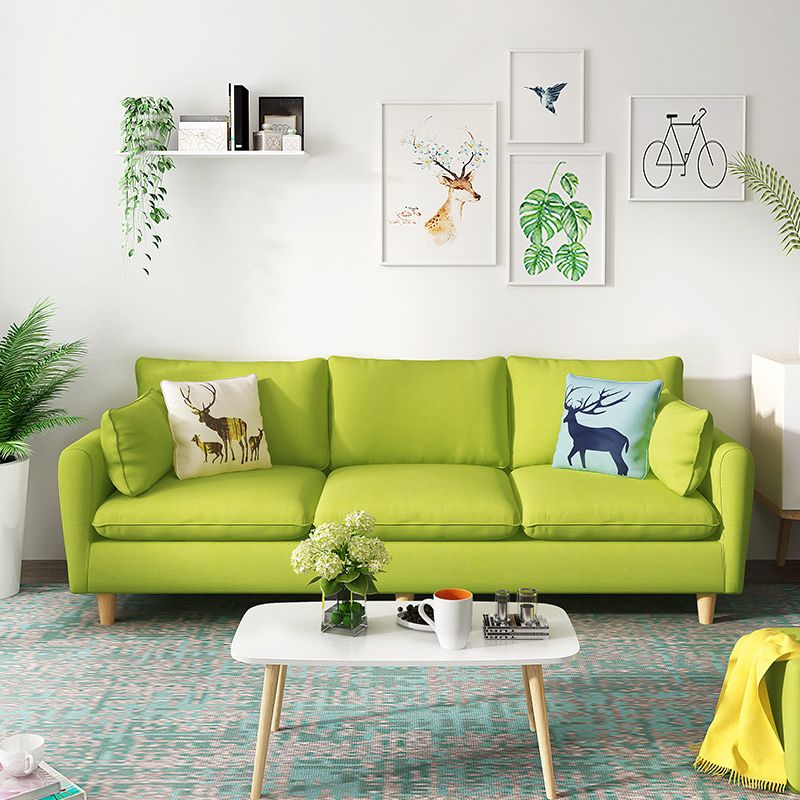 Fabric 3 Seater Settee Furniture Square Arm Standard Sofa with 3 Pillows Clearhalo 'furn' 'furn_sofas' 'Furniture' 'furniture_sofas' 'kitchen' 'kitchen_sofas' 'Living Room Furniture' 'Sofa' 'sofas' 1200x1200_bbccc02c-1332-4788-b64c-362198cbad31