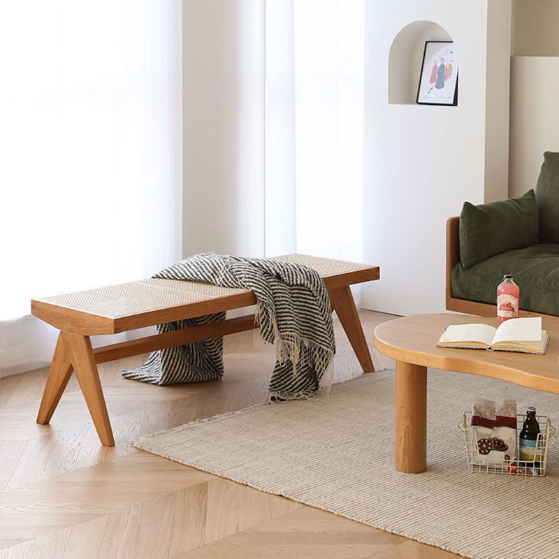 11.7-inch Width Tropical Entryway Bench Solid Wood Seating Bench Clearhalo 'Benches' 'Chairs & Seating' 'furn' 'furn_benches' 'Furniture' 'Living Room Furniture' 1200x1200_bbce3cf0-e41b-496c-b856-e766f7c89291