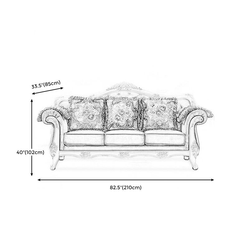 3人のための従来の標準フレアアームセッピーソファ