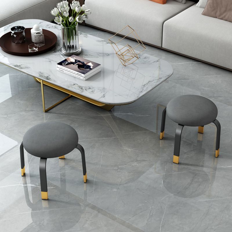 Pisos Remo de lágrimas otomanas Solid Glam Cotton Blend Otomana redonda