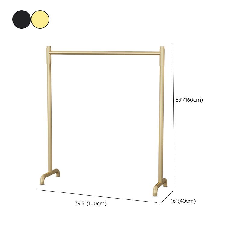 Zeitgenössischer Kleidungsregal Metall gerahmt Hanging Rail Entry Hall Tree