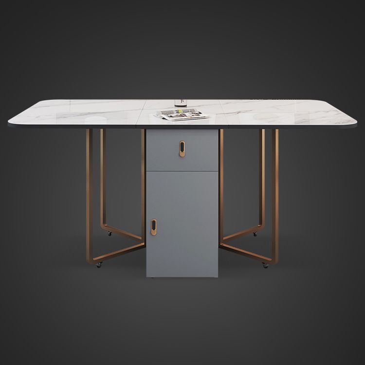 Foldable Sintered Stone Top Table Rectangle Extendable Table Clearhalo ' dining_table' 'Dining Tables & Seating' 'Dining Tables' 'furn' 'furn_dining_table' 'Furniture' 'furniture_dining_table' 'Kitchen & Dining Furniture' 'kitchen&dining_furn' 'kitchen' 'kitchen_dining_table' 1200x1200_bbd064fe-d9c6-447d-8189-c8a32cbd3eb7