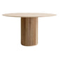 Round Dining Table Modern Style Solid Wood Dinner Table for Home Kitchen