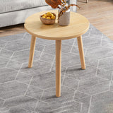 Contemporary Wooden Single Coffee Table 3 Legs Round Cocktail Table Clearhalo 'Coffee & Accent Tables' 'Coffee Tables' 'coffee_tables' 'furn' 'furn_coffee_tables' 'Furniture' 'Living Room Furniture' 1200x1200_bbd1a40f-8f52-4d55-9a13-1823d212f3a8