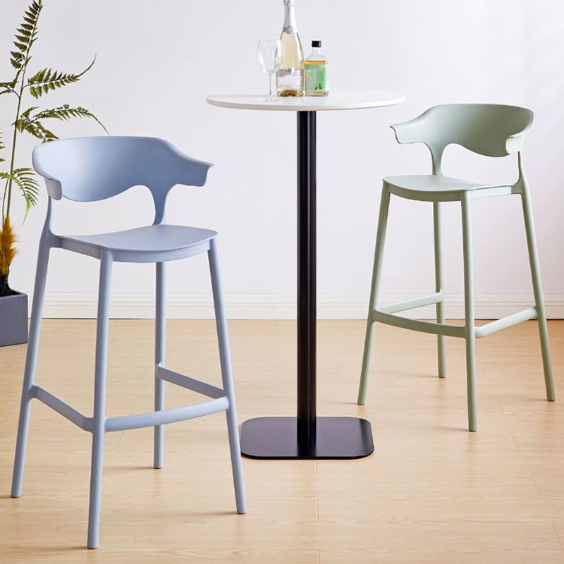 Scandinavian Style PP Bar-stool Square Seat Counter Stool for Kitchen Bar Clearhalo 'Bar Furniture' 'Bar Stools' 'bar_stools' 'furn' 'furn_bar_stools' 'furniture_bar_stools' 'Kitchen & Dining Furniture' 'kitchen&dining_furn' 'kitchen' 'kitchen_furn' Furniture' 1200x1200_bbd4489d-b497-497d-a07c-015df22daea6