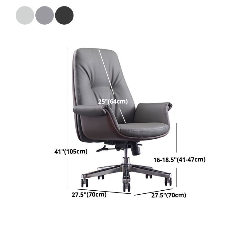 Contemporary Managers Chair Wheels Fixed Arms Tilt Mechanism Executive Chair Clearhalo 'furn' 'furn_office_chair' 'Furniture' 'furniture_office_chair' 'Office Chairs' 'Office Furniture' 'office_chair' 1200x1200_bbd4894c-79df-429b-a874-694a2c00f1b2