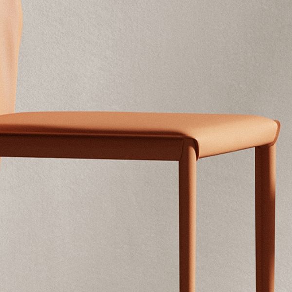 Minimalist Style Leather Dining Chairs Solid Back Armless Side Chairs for Home Use Clearhalo ' kitchen&dining_furn' 'Dining Chairs' 'Dining Tables & Seating' 'dining_chair' 'furn' 'furn_dining_chair' 'Furniture' 'furniture_dining_chair' 'Kitchen & Dining Furniture' 'kitchen' 1200x1200_bbd4c213-949c-4522-8ab9-e2cb82a1744f