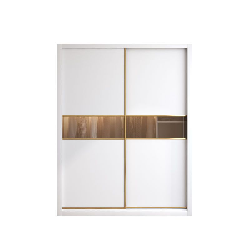 Witte schuifgarderobe kast gemanipuleerde houten garderobe armoire