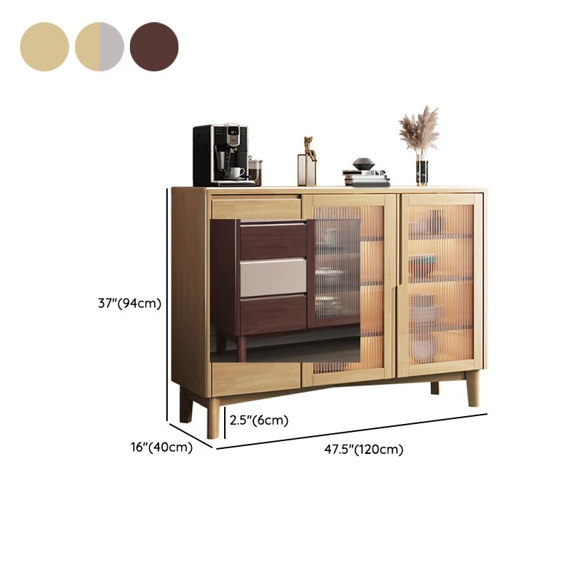 Table buffet en bois massif de style moderne.