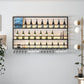 Modern Metal Wine Rack Wall Mounted Wine Bottle & Glass Rack for Living Room