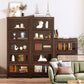 Contemporary Manufactured Wood Vertical Bookcase with Glass Doors Clearhalo 'Bookcases' 'furn' 'furn_bookcases' 'Furniture' 'furniture_bookcases' 'kitchen' 'kitchen_bookcases' 'Living Room Furniture' 'Office Furniture' 1200x1200_bbdbd25d-b137-48c0-a64a-590abcfe3409