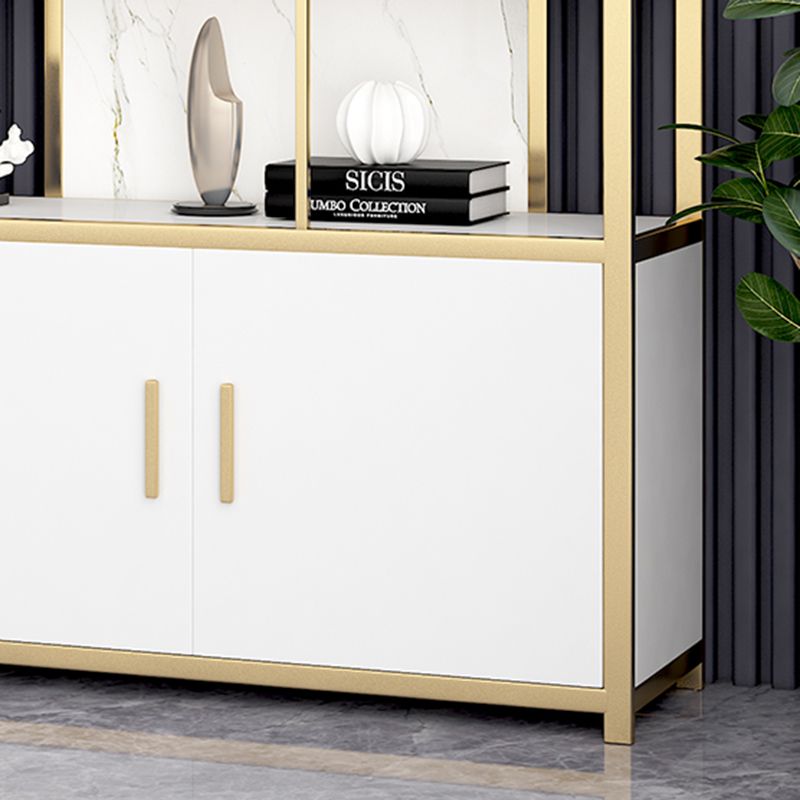 Glam Open Back Shelf Bookcase Metal Book Shelf for Home Office Clearhalo 'Bookcases' 'furn' 'furn_bookcases' 'Furniture' 'Office Furniture' 1200x1200_bbdc6de7-436e-442c-883e-c2c5a8a9502d