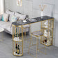 Glam Pub Height Dining Table Stone Top Pub Table for Dining Room Clearhalo 'Bar Furniture' 'Bar Tables' 'bar_tables' 'furn' 'furn_bar_tables' 'Furniture' 'Kitchen & Dining Furniture' 1200x1200_bbdcd899-f212-4bc9-9f29-e2147c36b982